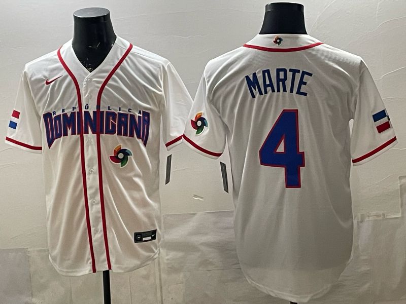 Men 2026 World Cub #4 Marte White Game Nike MLB Jersey style 009->->MLB Jersey